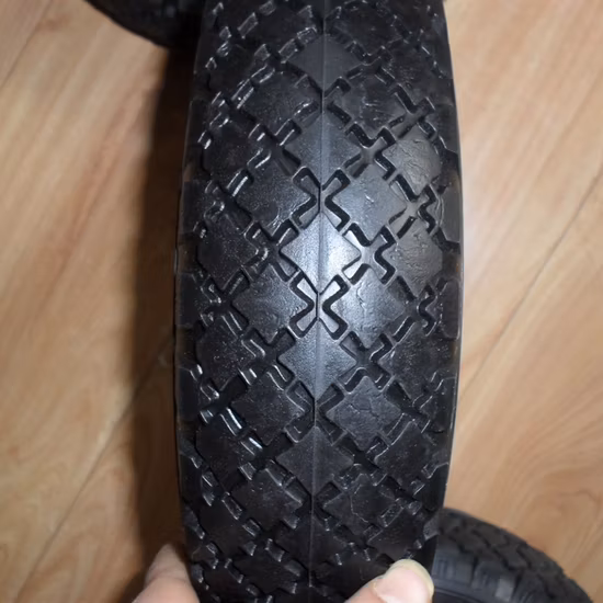 Roue pneumatique 10*3.00-4 en caoutchouc avec jante en plastique pour brouettes, chariots à main, chariots à outils