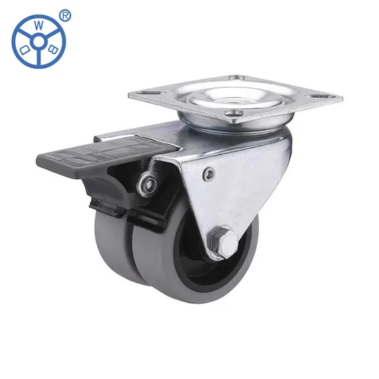 European 2" and 3" TPR Twin Wheel Furniture Castor