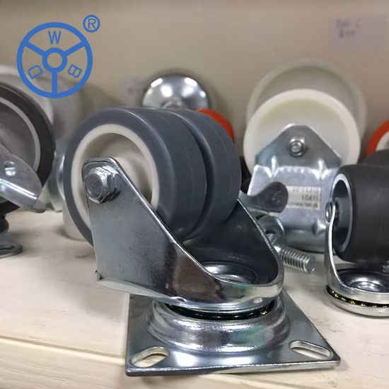 European 2" and 3" TPR Twin Wheel Furniture Castor