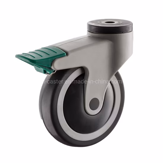 100mm 125mm Bolt Hole Type Medical Hospital Bed Castor with Brake