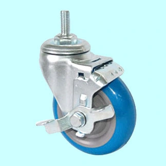 1.5 Inch-5 Inch Medium Light Duty Blue PU Industrial Caster