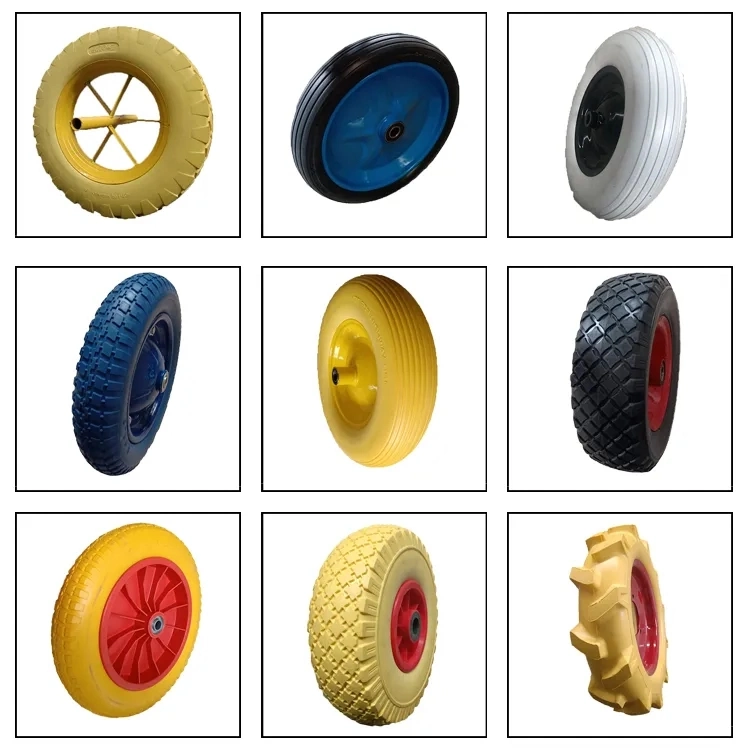 3.50-8 4.00-8 3.00-4 Rubber Wheel Pneumatic Wheel with Plastic Steel Rim for Wheelbarrows, Hand Trolleys, Tool Carts