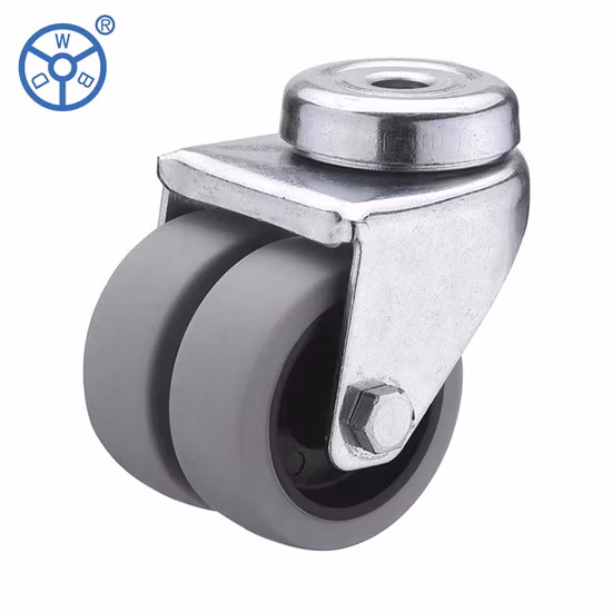 European 2" and 3" TPR Twin Wheel Furniture Castor