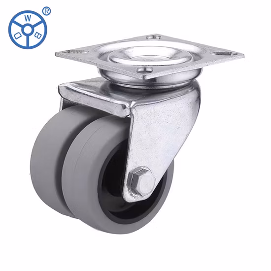 European 2" and 3" TPR Twin Wheel Furniture Castor