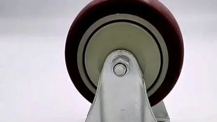 Roue de chariot à roulette industrielle en nylon à tige ronde pivotante en usine de la Chine